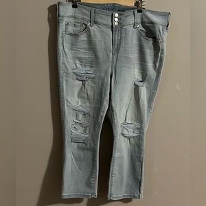 Torrid Distressed Crop Jegging